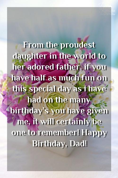 best birthday wishes to my father